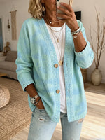 Women Spring/Fall Outerwear Casual Printing Abstract Geometry Long Sleeve Jacket