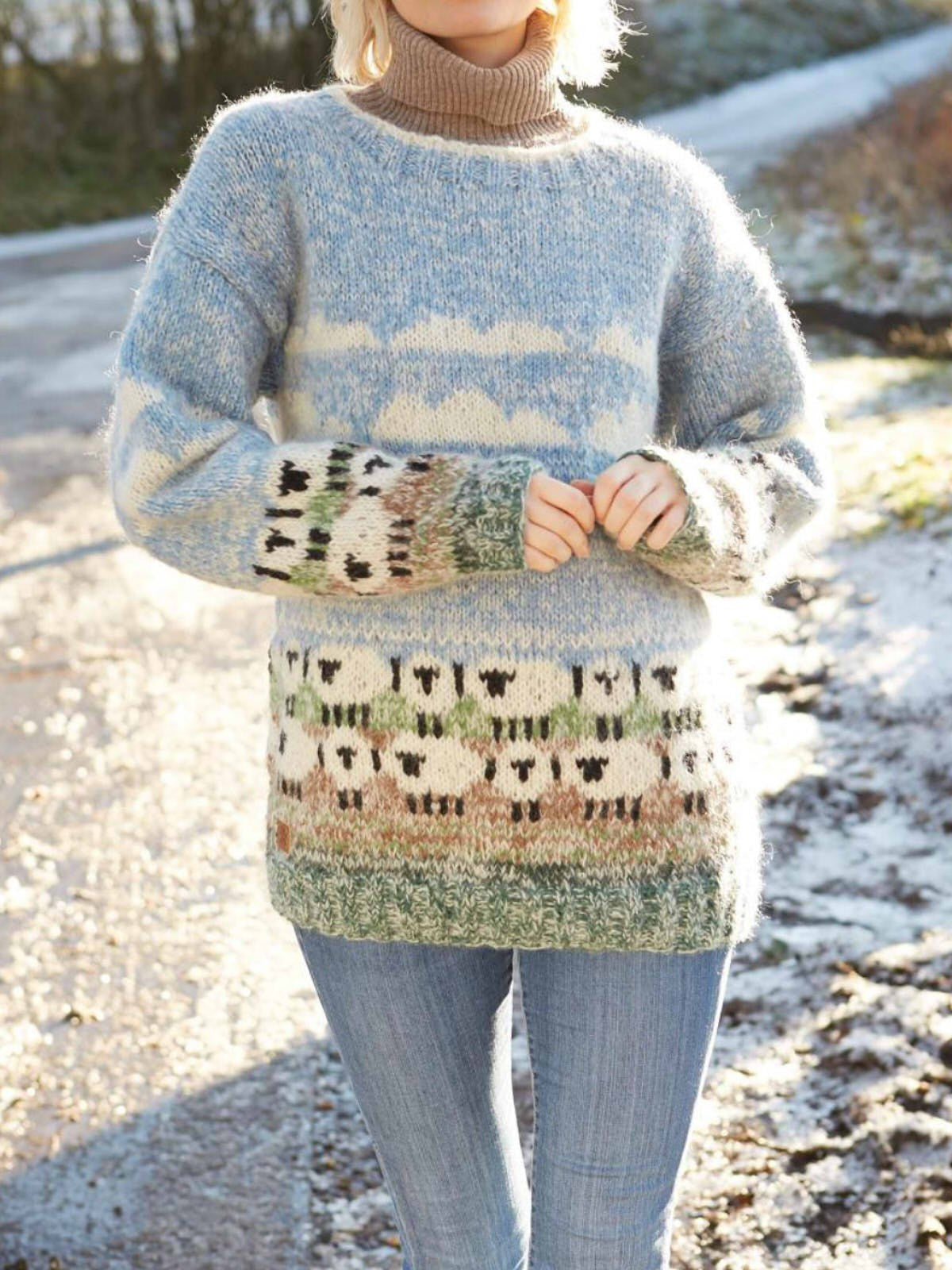 Cozy Women's Sheep Knit Sweater