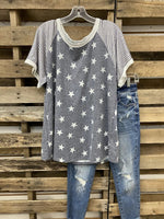 American Independence Day Stars And Stripes Printed Short Sleeve T-shirt
