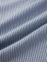 Women's Shirt Collar Short Sleeve Striped Regular Loose Blouse