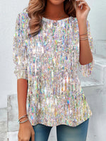 Long Sleeve T-Shirt Spring/Fall Geometric Print Jersey Crew Neck Vintage Casual Daily Top