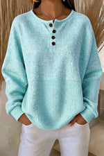 Women Casual Abstract Crew Neck Long Sleeve Sweatshirt