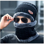Winter Knitted Beanie Hat Scarf Set