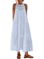 2026 Women's Boho Sleeveless Hollow Out Maxi Dress