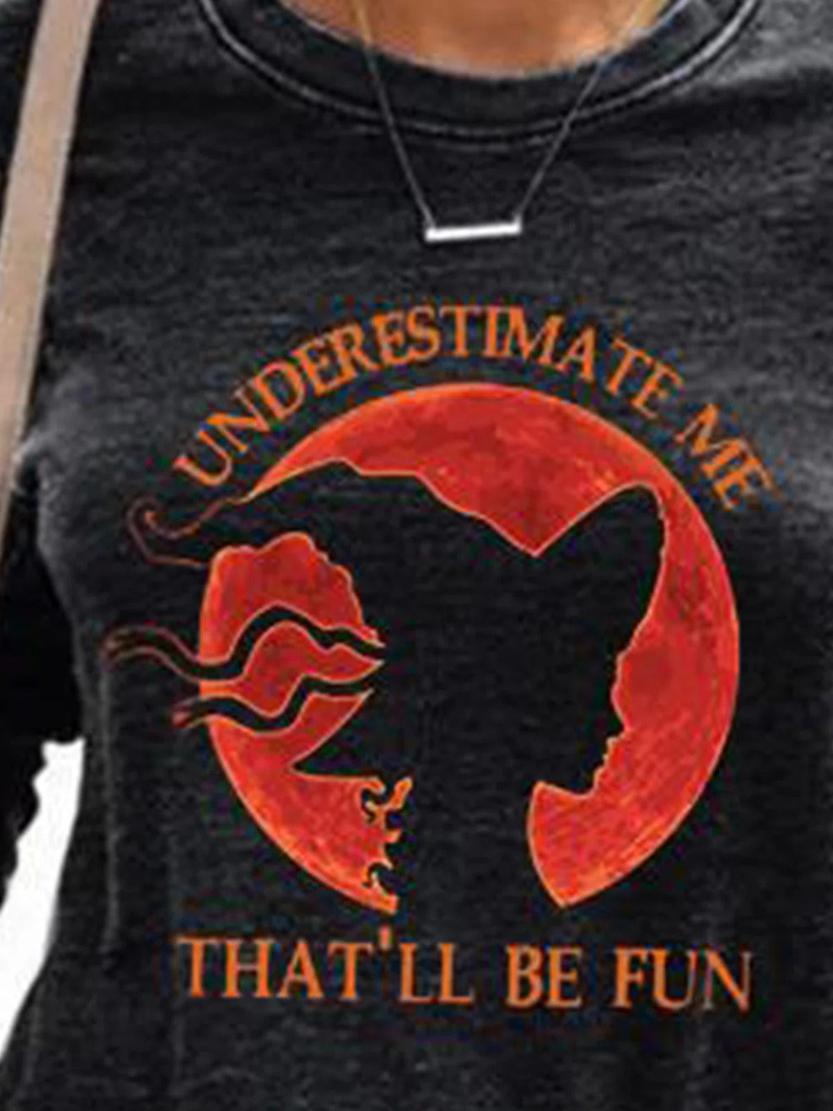 Halloween Print O-neck Long Sleeves Sweatshirt