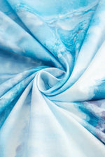 Ocean Wave Print O-neck Short Sleeves T-shirt