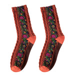 Vintage Embroidered Floral Socks