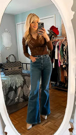 Ultra High Rise Stretch Flare Jeans