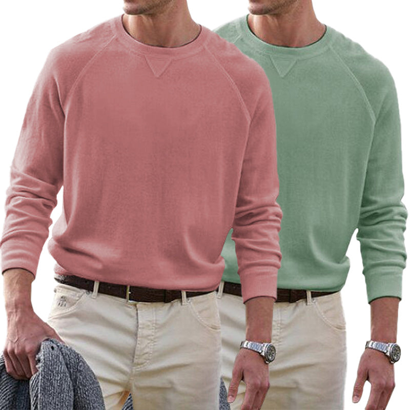 Men's Cotton Casual Crew Neck Tops