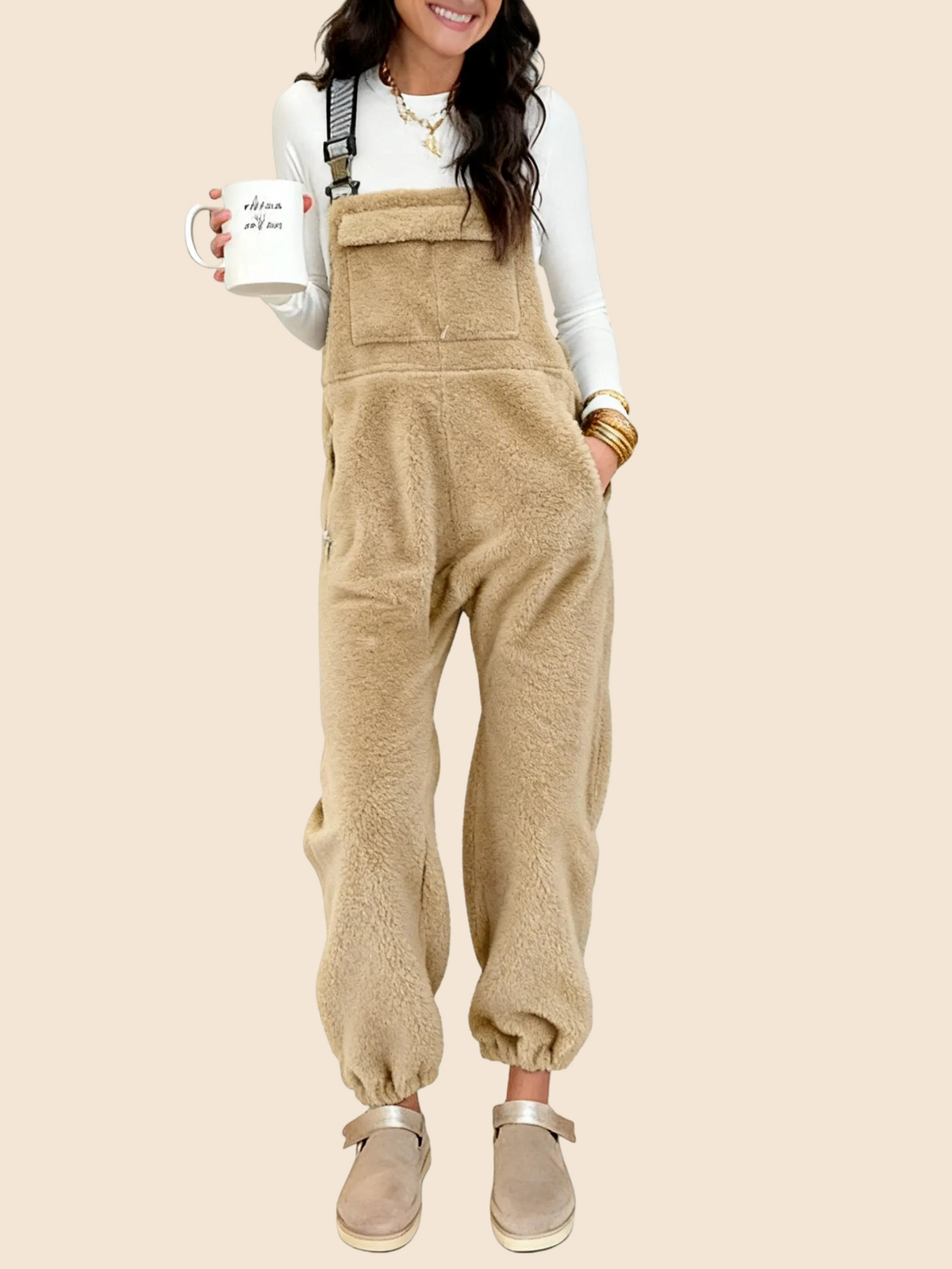 Women's Fleece Winter Casual Jumpsuit