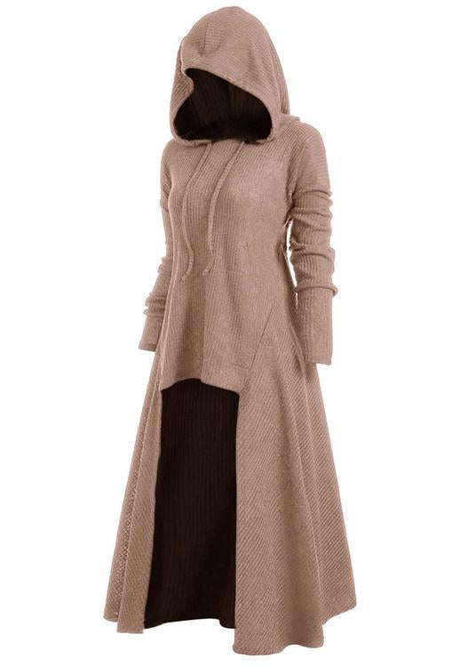 Hooded High Low Drop Shoulder Longline Sweater
