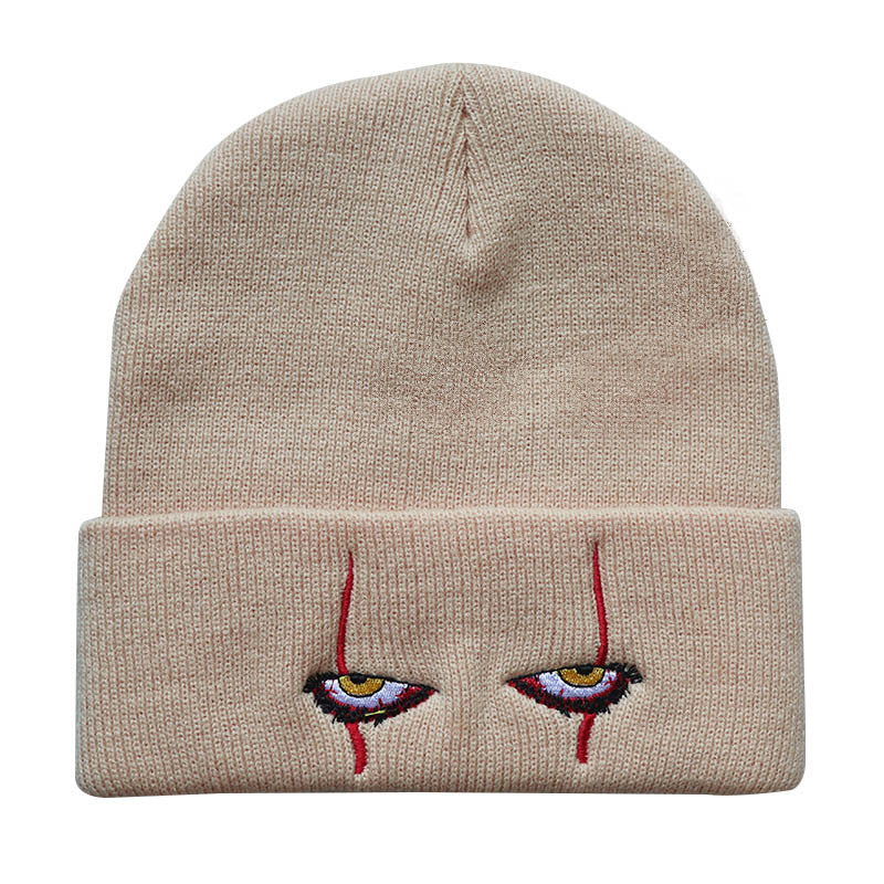 Penny Wise Scar Eyes Beanie Horror Clown Eyes Knit Hat