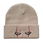 Penny Wise Scar Eyes Beanie Horror Clown Eyes Knit Hat