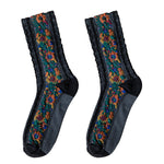 Vintage Embroidered Floral Socks