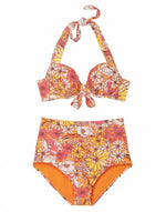 FLORAL ACTIVE HIGH WAISTED BIKINI SET