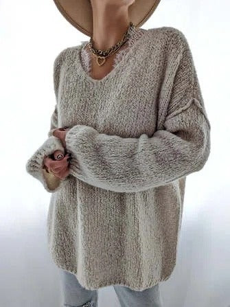 V Neck Casual Wool/Knitting Sweater