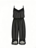 Women's Lace Camisole Jumpsuit with Cropped Trousers