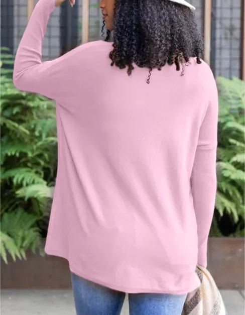 NewLong Sleeve Thumbhole Sweater Pocket Tunic