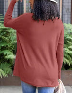 NewLong Sleeve Thumbhole Sweater Pocket Tunic