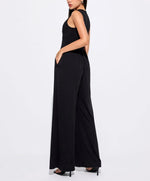 Women's Solid Sleeveless Wide Leg Jumpsuit