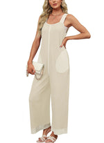 Women's Waffle Knit Wide Leg Jumpsuits