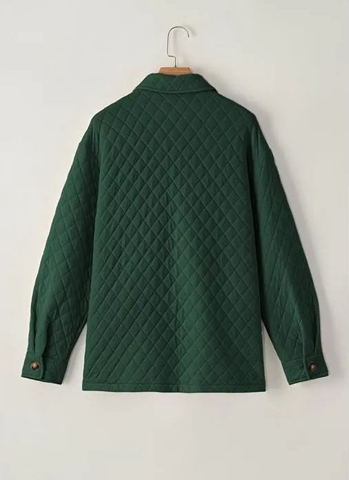 Women'sCasual Button Down Long Sleeve Quilted Jackets