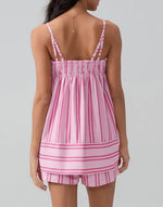 Women's Striped Tank Top and Shorts Two-Piece Set