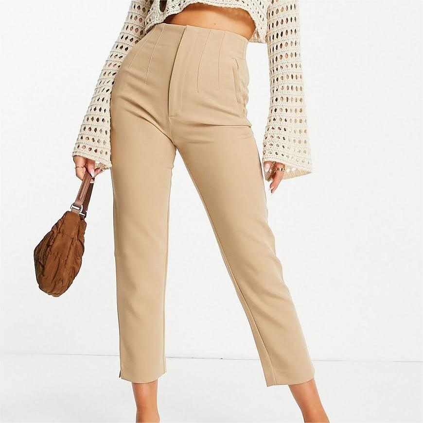 Multi-line Temperament High Waist Trousers