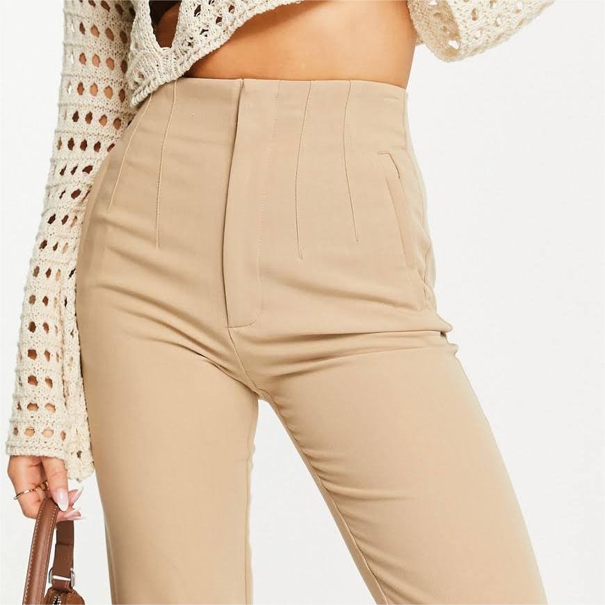 Multi-line Temperament High Waist Trousers