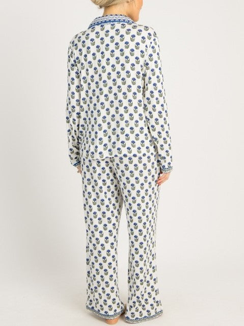 Women's Floral Long Sleeve Pajama Set