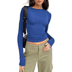 Women's Crewneck Double Lined Basic Tees (Buy 3 Free Shipping)
