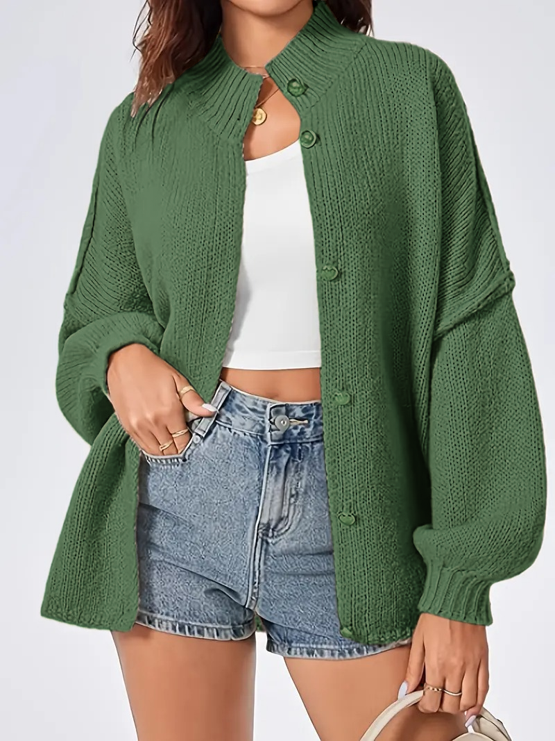 Women's Oversized Lantern Sleeve Cardigans