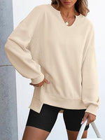 Women's Oversized V Neck Sweatshirts