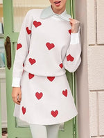 Women's Skirt 2 Piece Long Sleeve Crewneck Sweaters (Buy 2 Free Shipping)