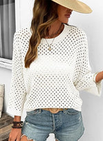Women's Crochet 3/4 Length Sleeve Shirts