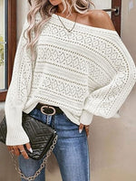 Women's Off Shoulder Batwing Oversized Sweater