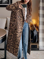 Women's Leopard Print Peacoat