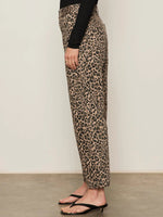 Women's Leopard Print Wide-Leg Trousers