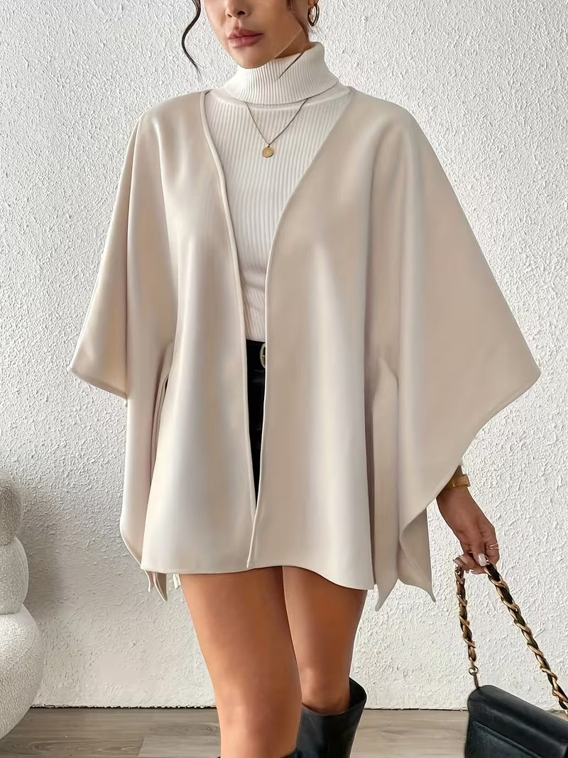 Women's Belted Poncho Coat
