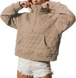 Women's Half-Zip Quilted Jacket Pullover