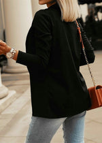 Women's Casual Lightweight Lapel Long Sleeve Blazer Coat