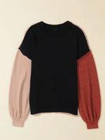 Women's Color-Block Stretchy Sweater