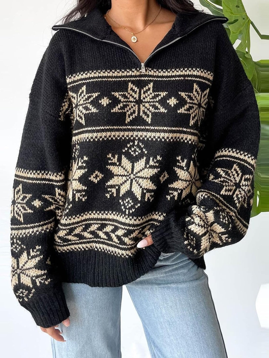 Women's Winter Snowflake Sweater