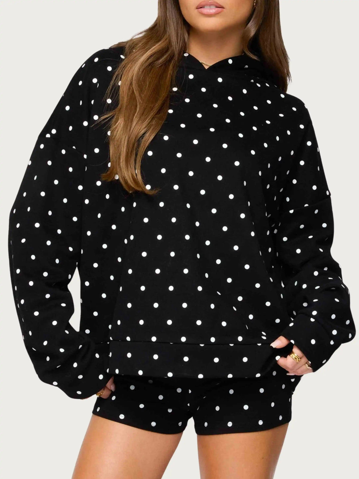 Women's Polka Dot Hoodie Set