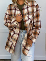Women's Plaid Long-Sleeved Shirt
