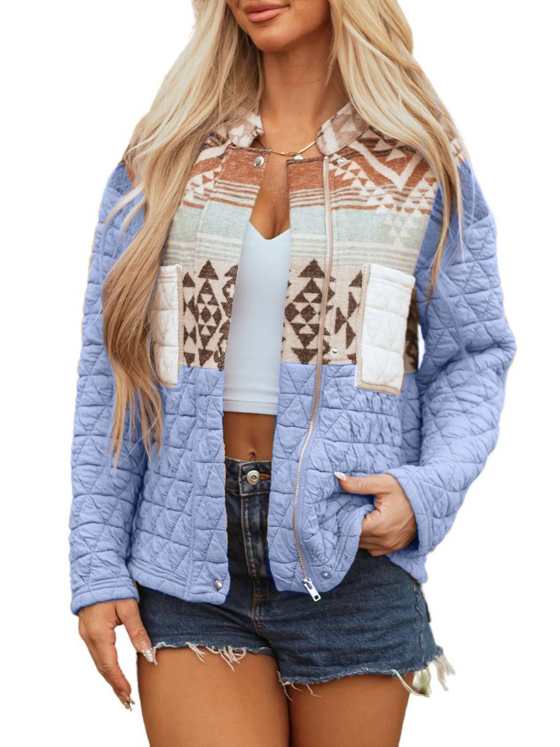 Women's Vintage Patchwork Tribal Quilted Coat
