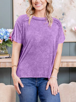 Women's Stretchy Acid Washed Rib Shirt