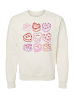 Women's Valentine's Day Cake Print Sweatshirt