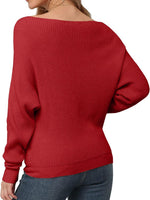 Women's Christmas Off Shoulder Knitted Pullover