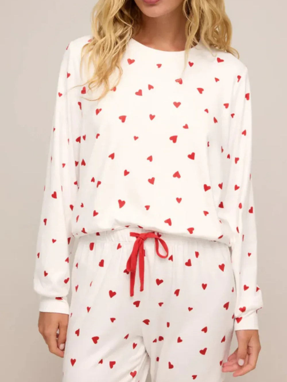 Women's Heart Print Loungewear Two-piece Set
